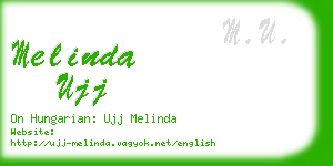 melinda ujj business card